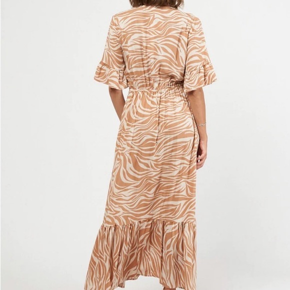 Petal Pup bohemian, zebra print maxi dress - Picture 7 of 14